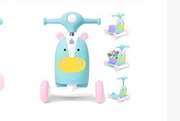 Patinete Infantil Unicórnio 3 em 1