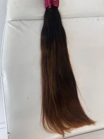 Cabelo humano loiro mel/55 cm - Foto 4