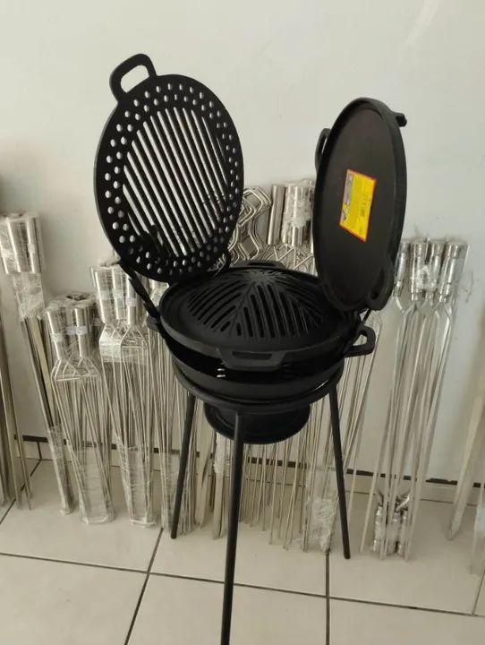 Gengiskan Ferro Fundido Completa com todas às Chapas ( NESSE VALOR NÃO VAI O TRIPÉ)  - Foto 3