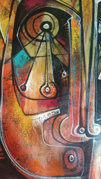 Quadro Tela Abstrato Renomado  Pintor Simeon Gonzales - Foto 3