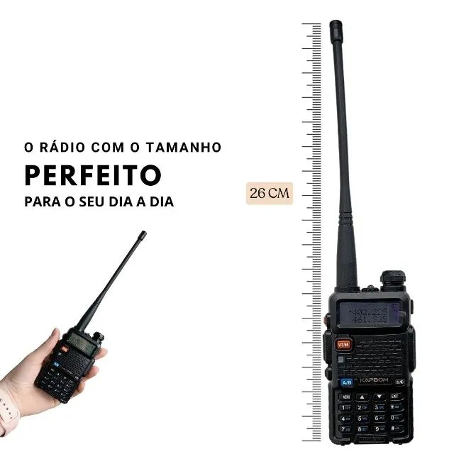 Rádio Comunicador Uv-5r Vhf Uhf 5w Novo Walk Talk Kapbom Loja Coimbra Computadores - Foto 4