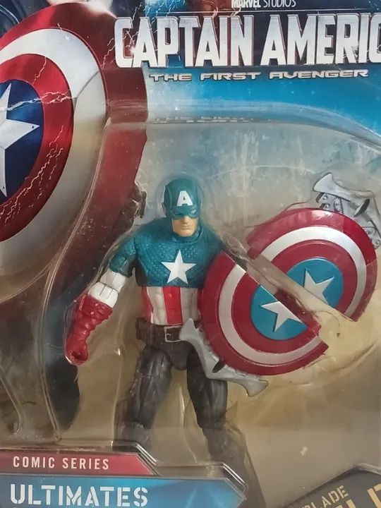 Figura Capitão América com Escudo Lâmina Dupla - Hasbro - Foto 2