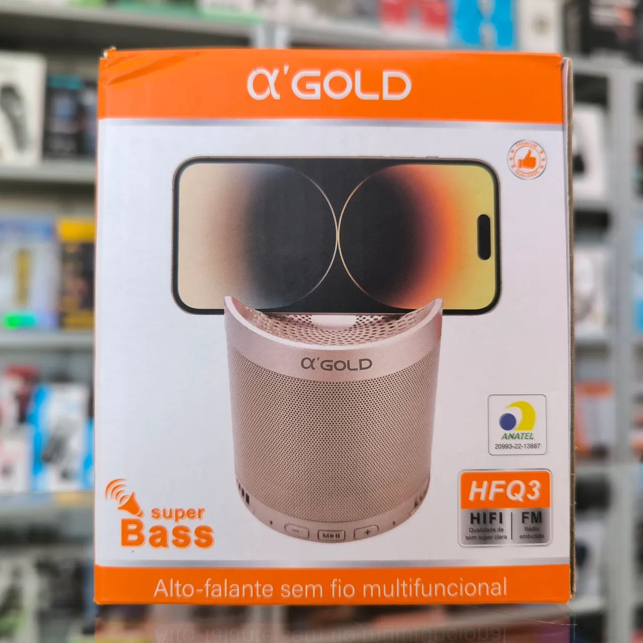 Caixa de Som Bluetooth A'GOLD HFQ3