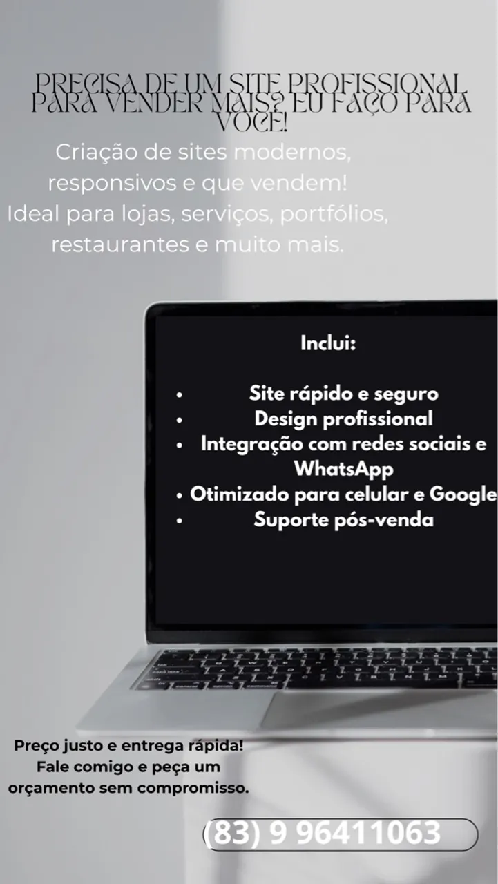 Criação de Sites Profissionais para Vender Mais!