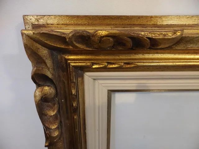Moldura de quadro com paspatur branco (106 x 86 cm ) para Tela (86 x66 cm) - Foto 2