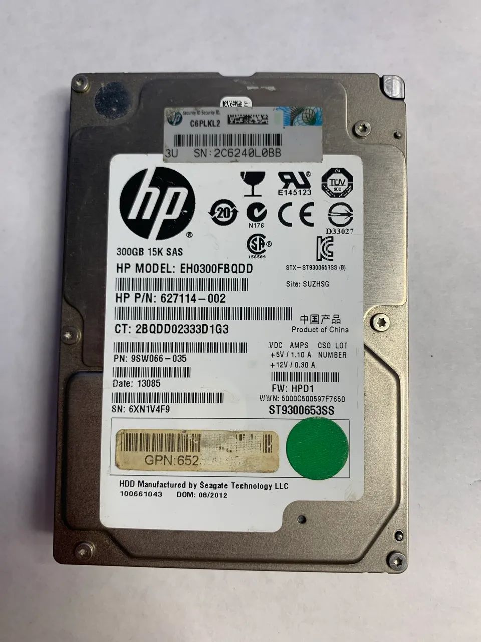 HD HP 300gb 15K SAS EH0300FBQDD 