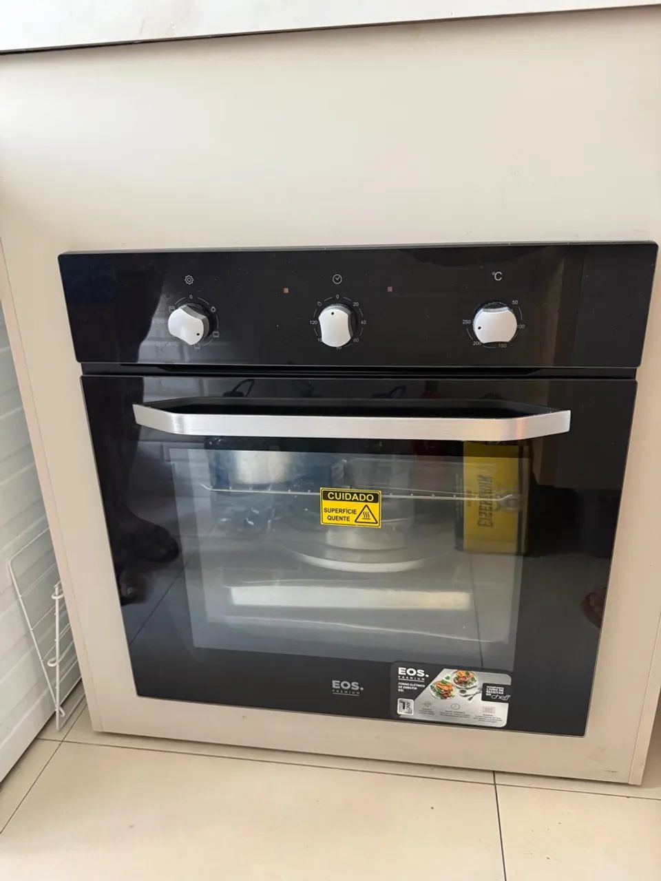 Forno Elétrico de Embutir EOS 65 Litros - Preto com Inox 220V