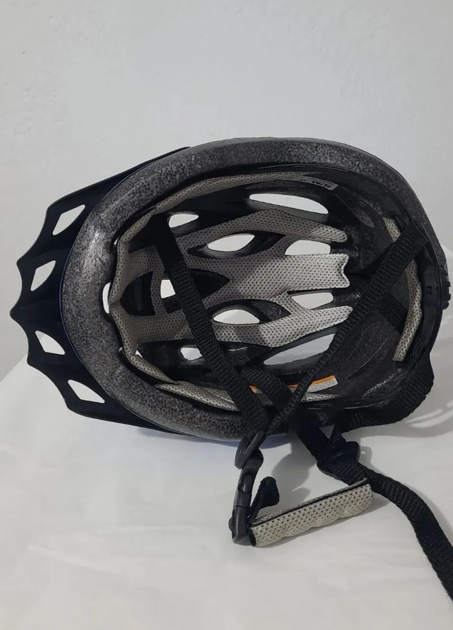 Capacete de Ciclismo TSW Azul e Preto, bonito, original, confortável, design moderno.  - Foto 5