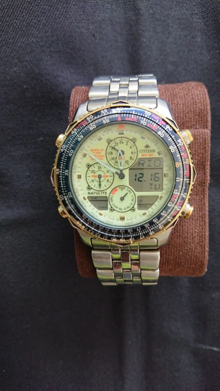 Relogio Citizen Navihawk Natulite C300 seminovo otimo estado - Foto 4