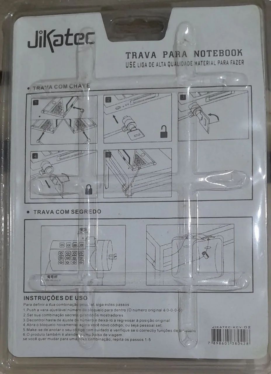 Cadeado de Notebook
Lacrado c/chave64318047398530121