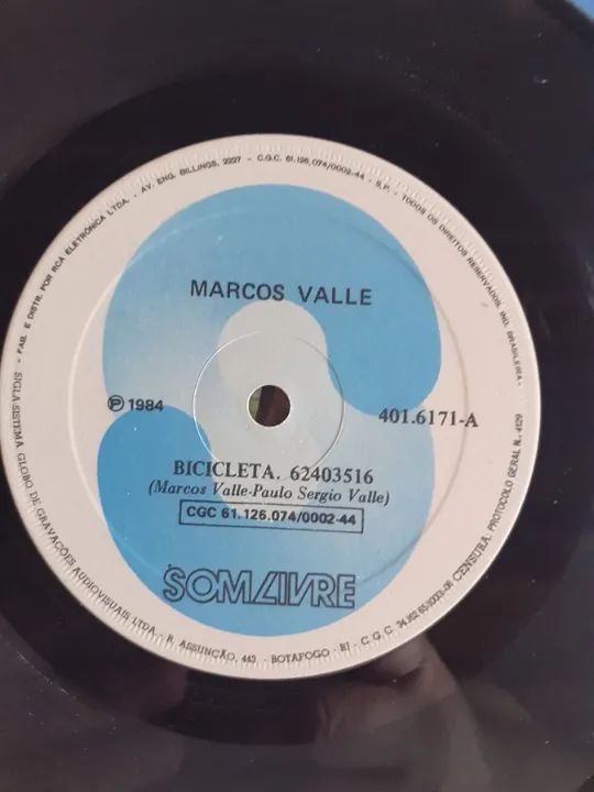 Compacto Marcos Valle - Bicicleta (1984) disco de vinil  - Foto 3