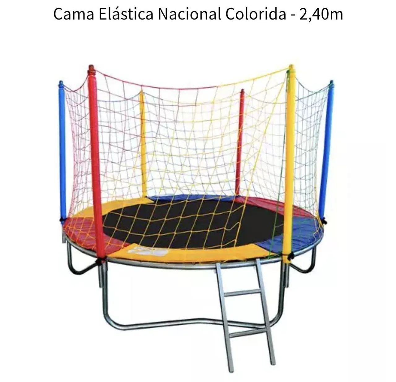 Cama Elástica Nacional Colorida 2,40m