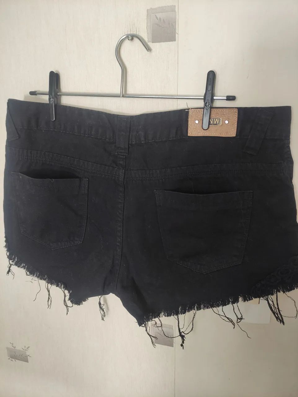 Short Jeans Preto Desfiado - Foto 2