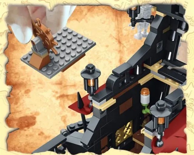 Navio Vingança da Rainha anna Pirat do caribe 1207 peças - Foto 5