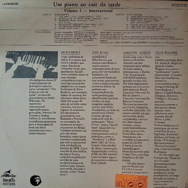 Disco de Vinil LP Um Piano Ao Cair Da Tarde (estúdio eldorado) volume 1 internacional - Foto 3