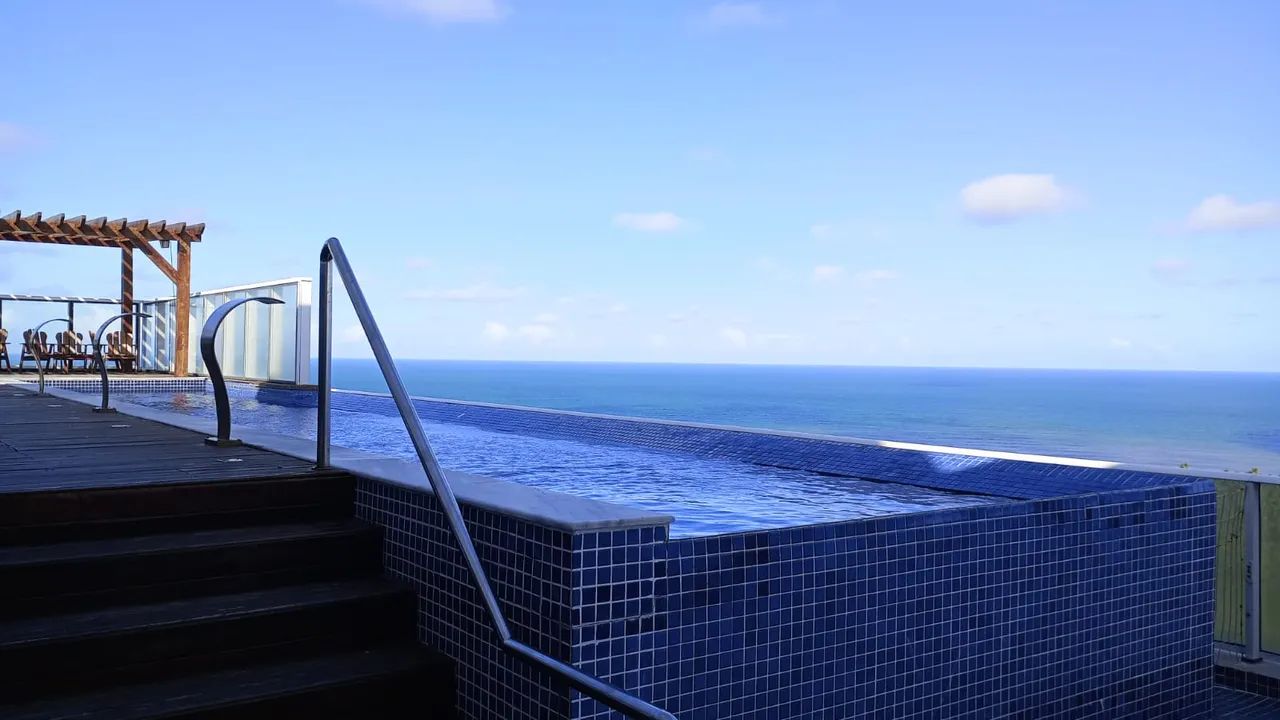 Maravilha de Flat vista Mar todo mobiliado com condomínio barato. - Foto 5