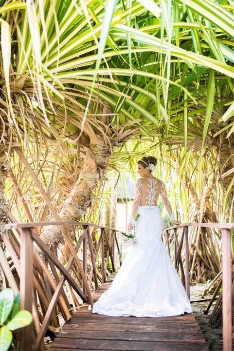 Vestido de noiva renda - novo - Foto 4