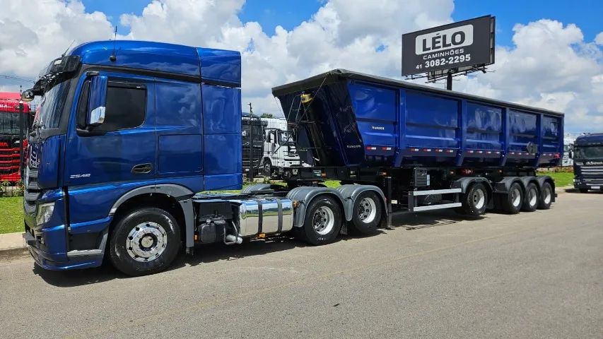 MB New Actros 2548 6x2 Ano 21 Placa Solar baixo km + 4 Eixo Basculante Randon 55m³c/ pneus - Foto 5