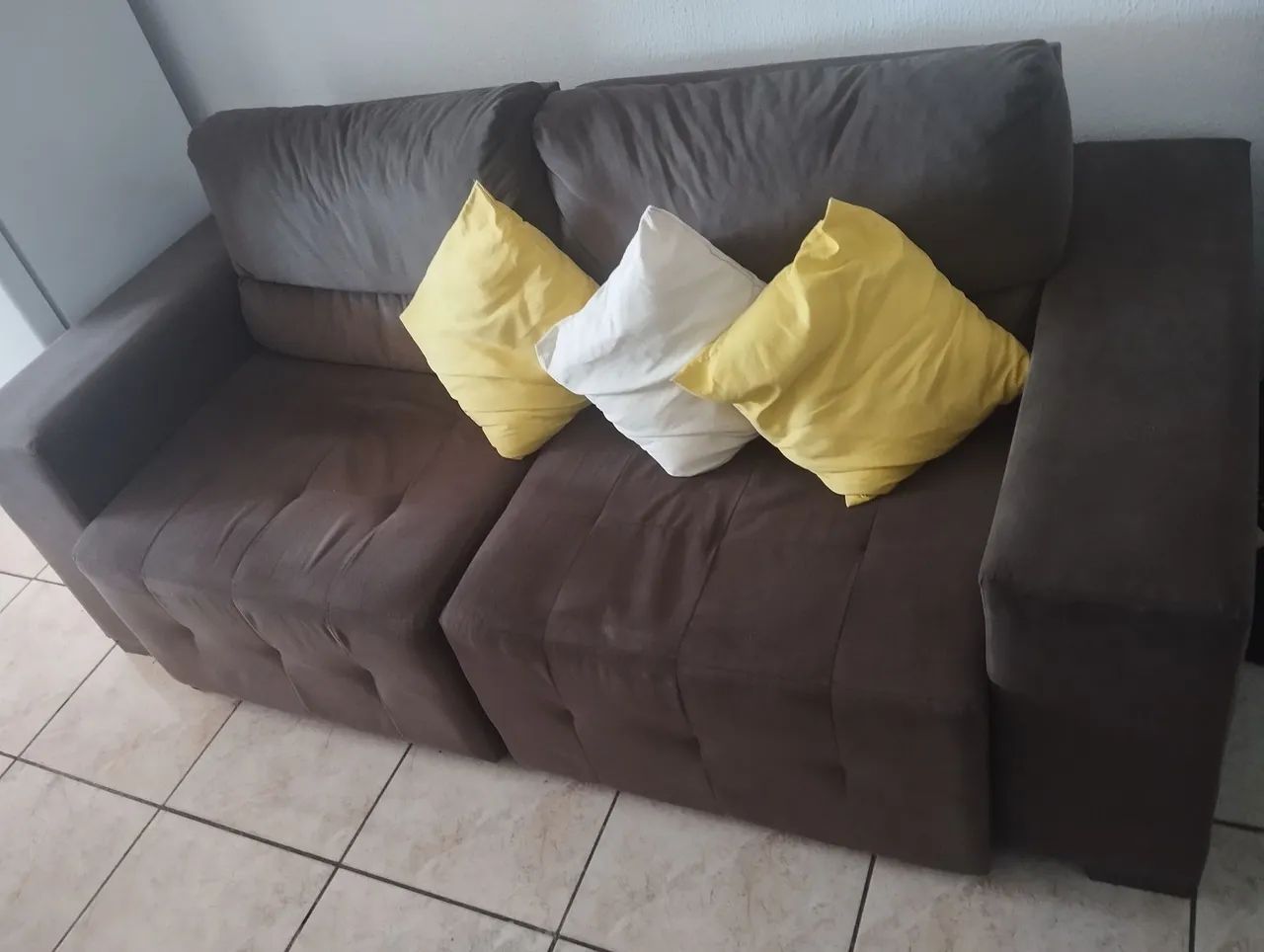 Sofá retrátil marrom  - Foto 2