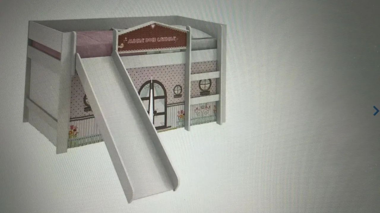 Cama Infantil SEMI NOVA Com Escorregador Doce Casinha Play - Foto 4