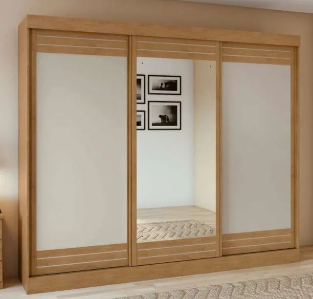 Guarda Roupa 3 Portas 6 Gavetas Espelho Novo Varios Modelos
