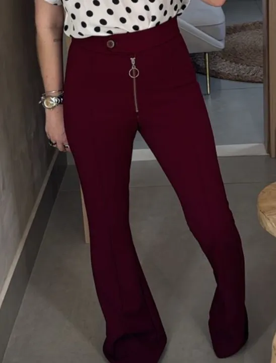 Calça vinho malha grossa