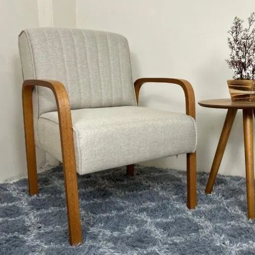 Poltrona Decorativa Suprema em Linho l64 - Foto 2