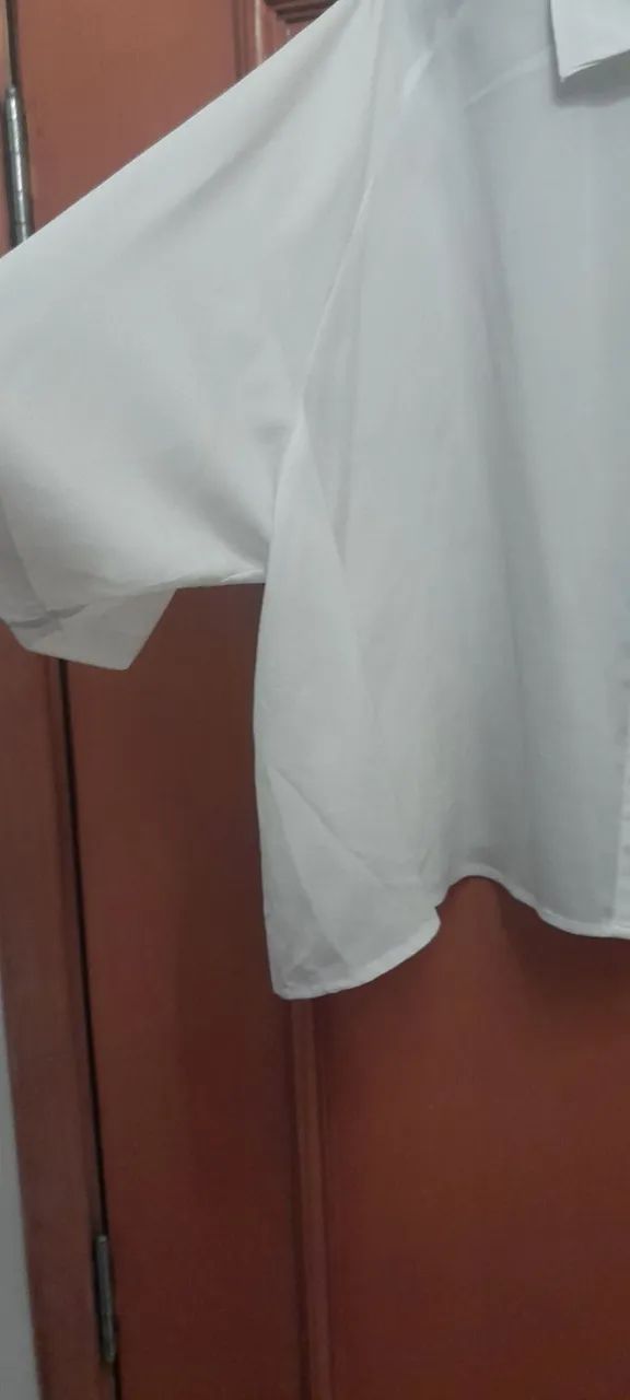 Camisa branca com gola Costume - Foto 3