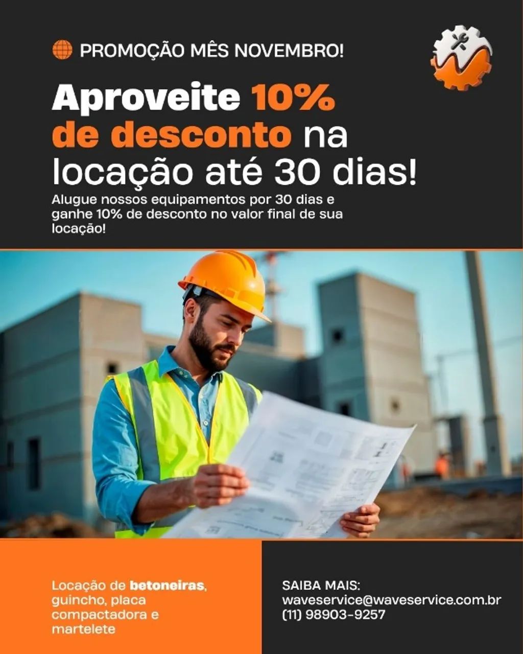 locação de equipamentos