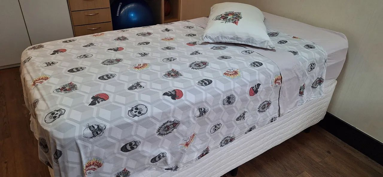 cobreleito e jogo de lençol solteiro king Kacyumara linha Inovvi modelo Rock. - Foto 4