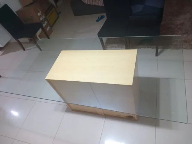 Tampo de mesa de vidro