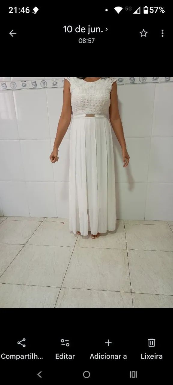Vestido  branco. - Foto 4