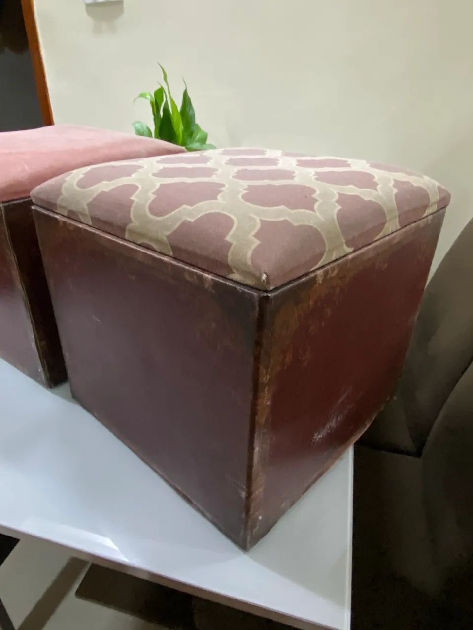 Rustic Pouf Trio65163268703875121