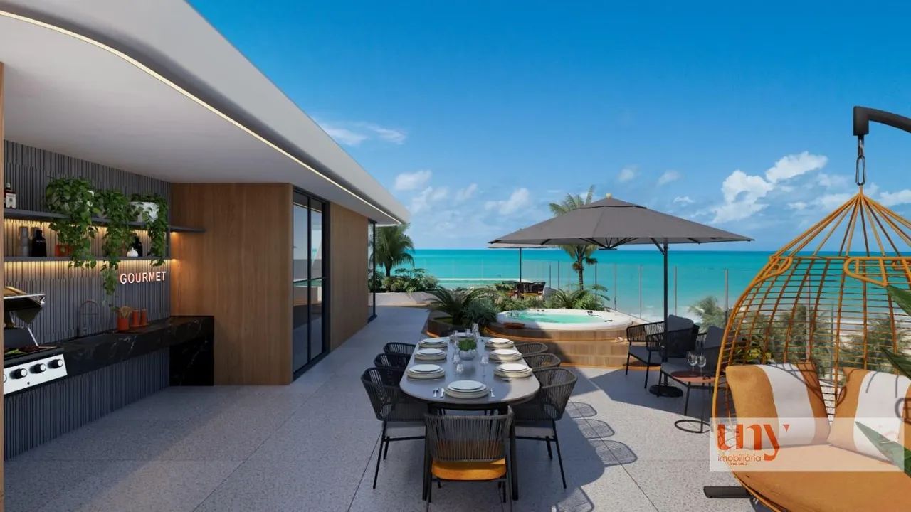 Flat pé na areia em construção com 22 m² na beira mar do Bessa - Foto 5