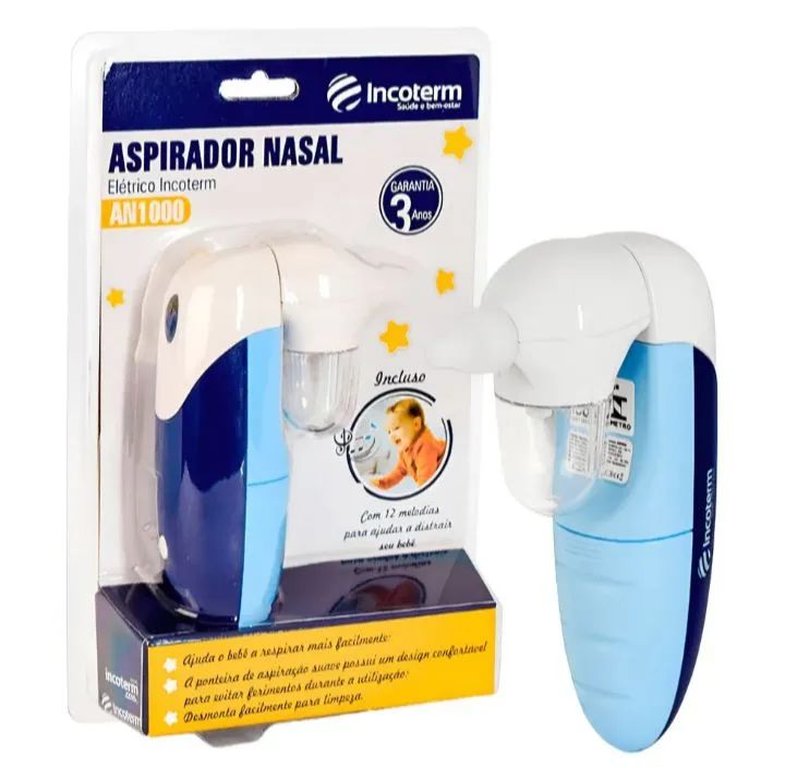 Aspirador Nasal Elétrico Incoterm Azul - Novo - Foto 5