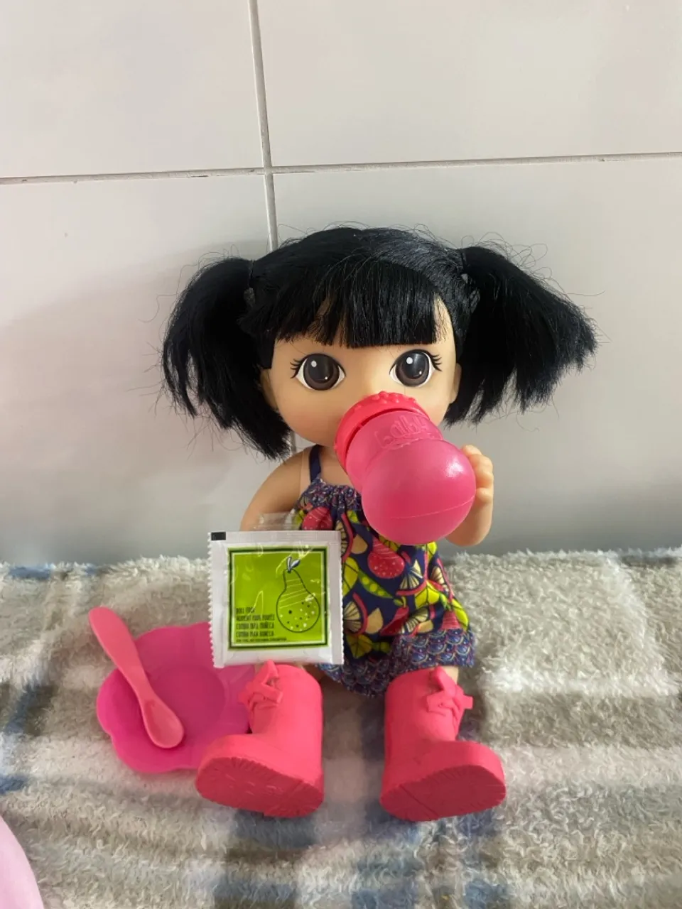 Boneca Baby Alive Hora da Papinha Morena - Original