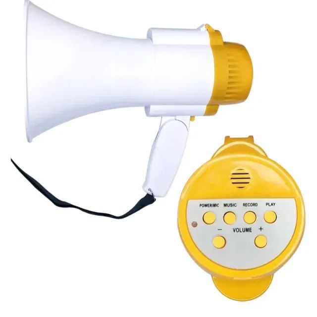 Megafone Portátil Recarregável Com Sirene Musical E Gravador. - Foto 4