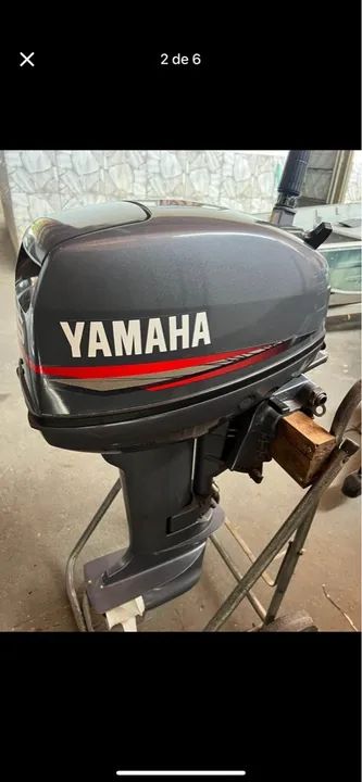 Canoa motor yamaha 15hp e carretinha - Foto 4