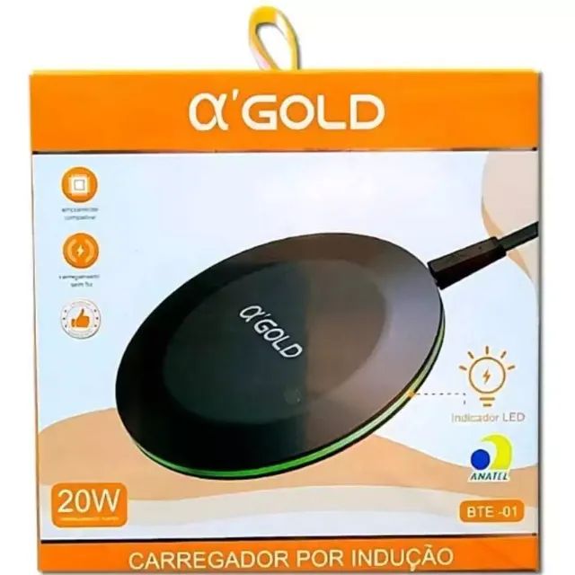 Carregador Portátil Por Indução 20w Sensor Usb Wireless BTE01