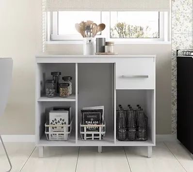 Móvel Multifuncional Balcão Milla com Espaço Interno - Foto 2