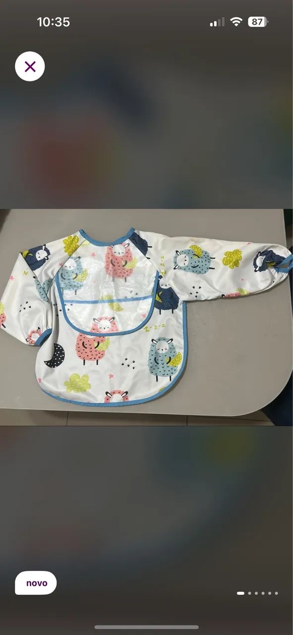 Kit com dois babadores comprido e curto