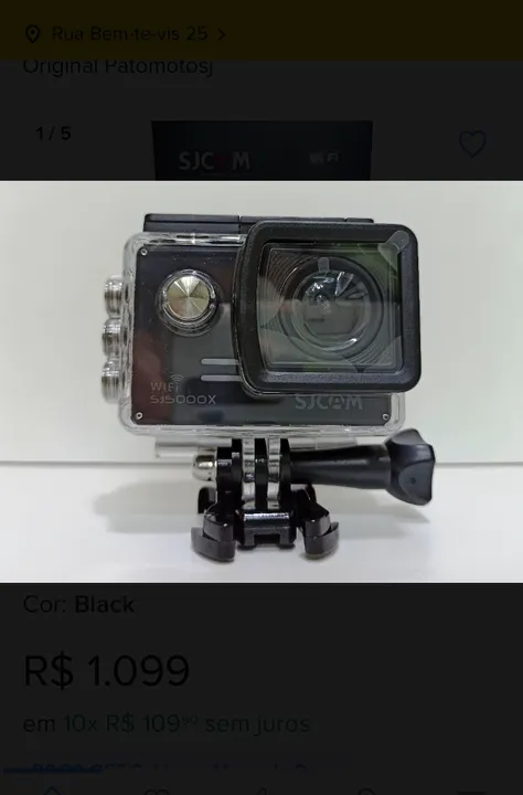 Câmera de Ação SJCAM SJ5000X - Nova com case a prova d?água!