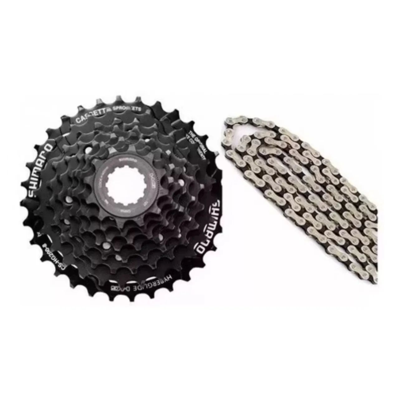 Cassete Shimano 8v + Corrente 8v