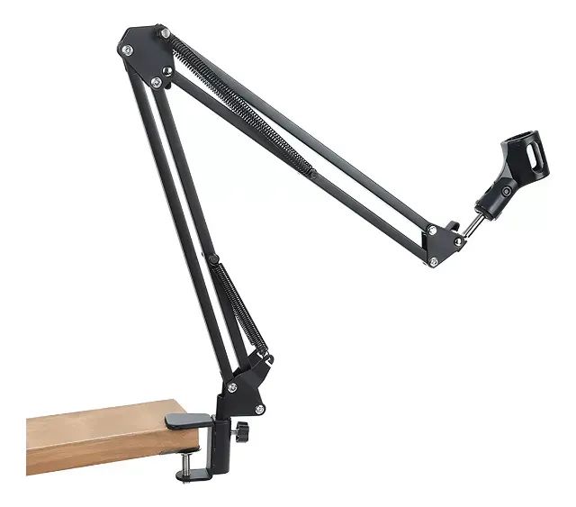 Suporte De Mesa Articulado Para Microfone - Estúdio Podcast