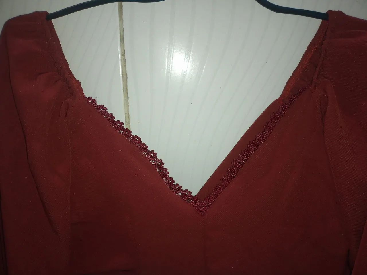 Blusa Cropped  Mangas Bufante Feminino M - Foto 3