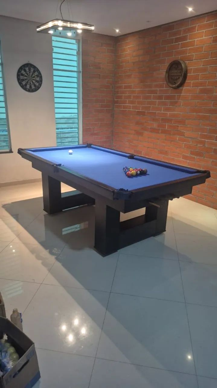 Mesa de bilhar pé em U bilhar e Jantar
