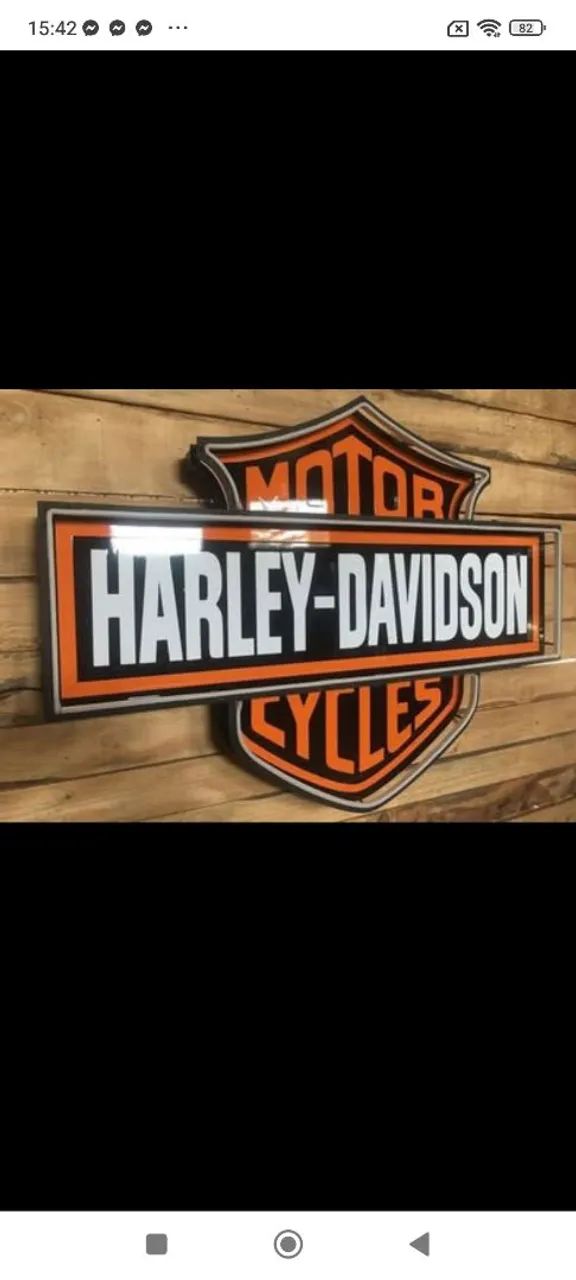Cartei e luminária Harley Davidson 
