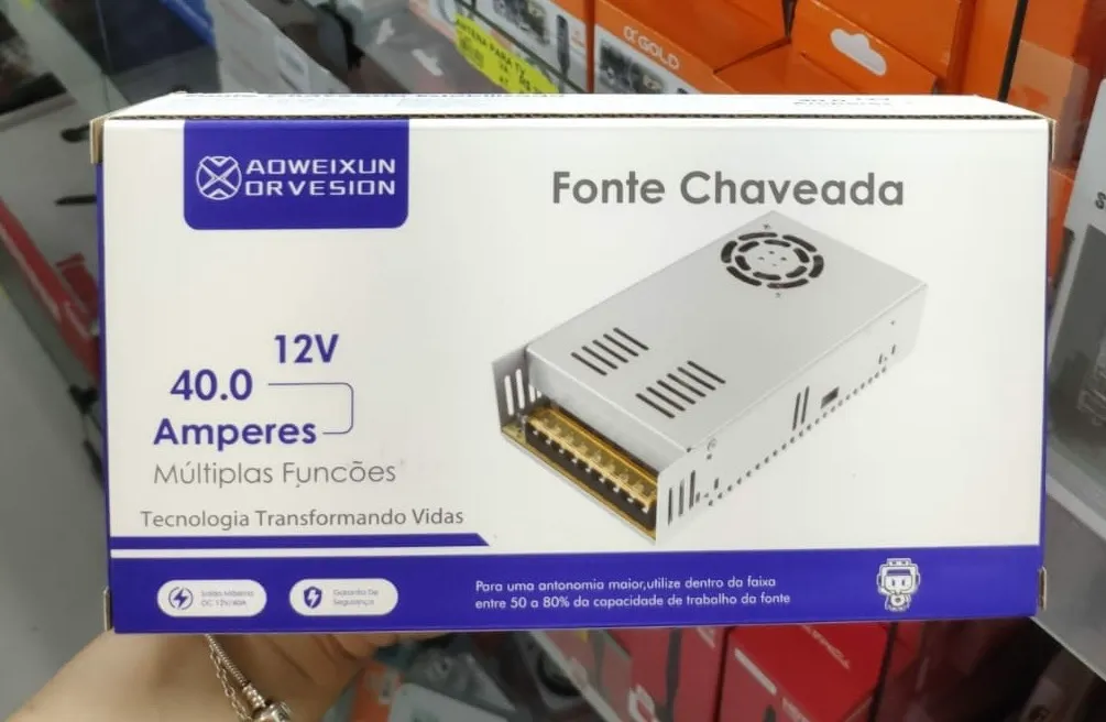 Fonte Chaveada 12V 40A -  ADWEIXUN ORVESION