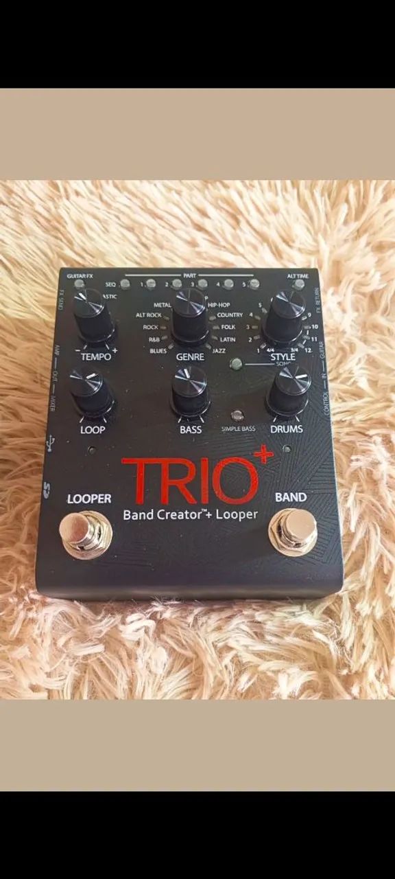 Pedal de efeito DigiTech Trio+ Band Creator + Looper preto