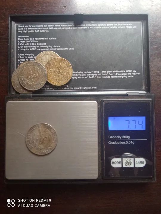 Seis moedas antigas de prata 500 Rs2$000 anos 1924/26/28/30/1931 - Foto 4